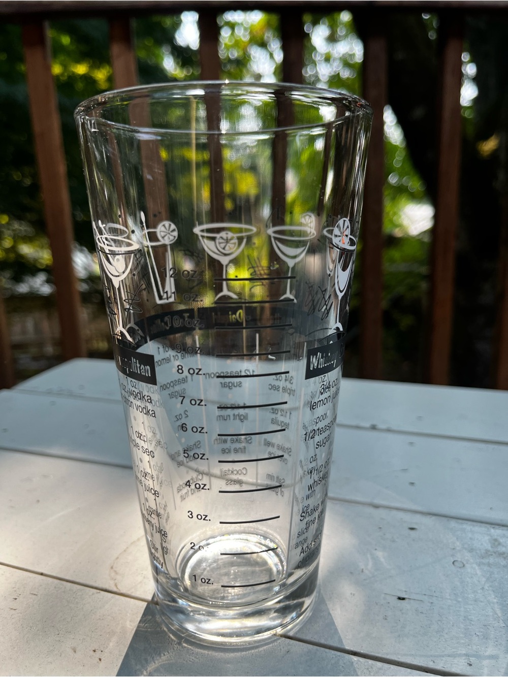 Cocktail Recipe Mixing Pint Glass Bartender Measurement Barware